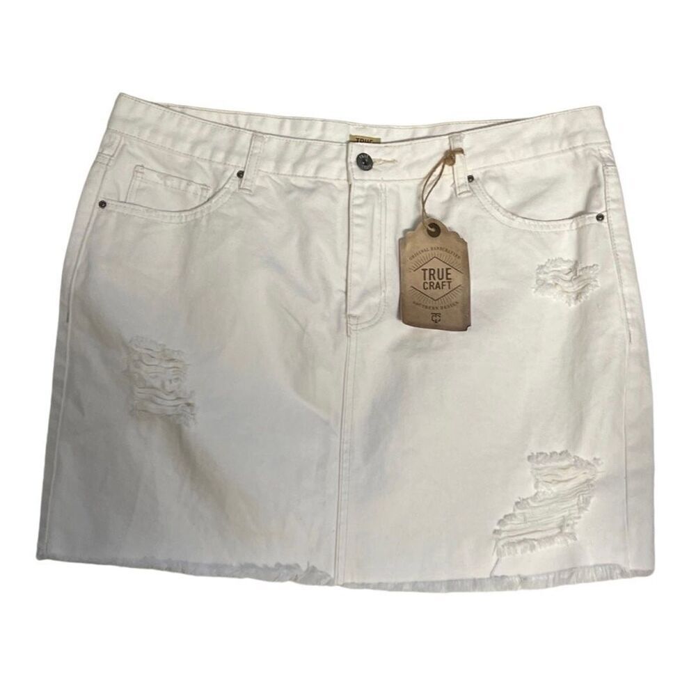True Craft Denim White Skirt size 5
